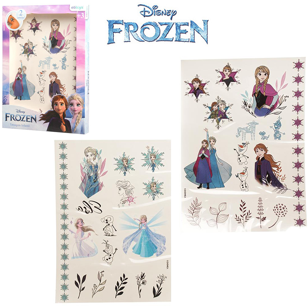 TATUAGEM INFANTIL COM 32 PECAS FROZEN