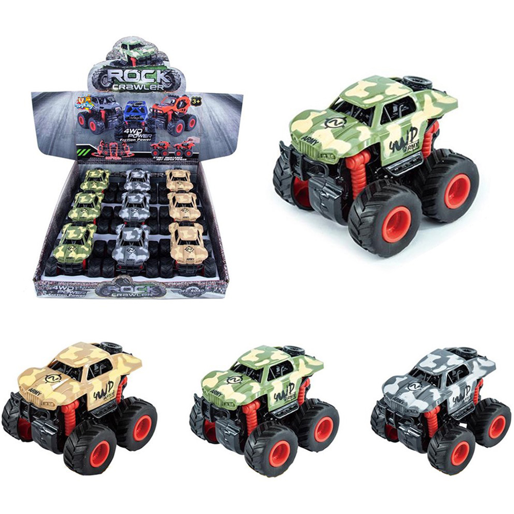 CARRO MALUCO CAMBALHOTA MILITAR PICK-UP A FRICCAO 4WD ROCK CRAWLER DP PLAY 