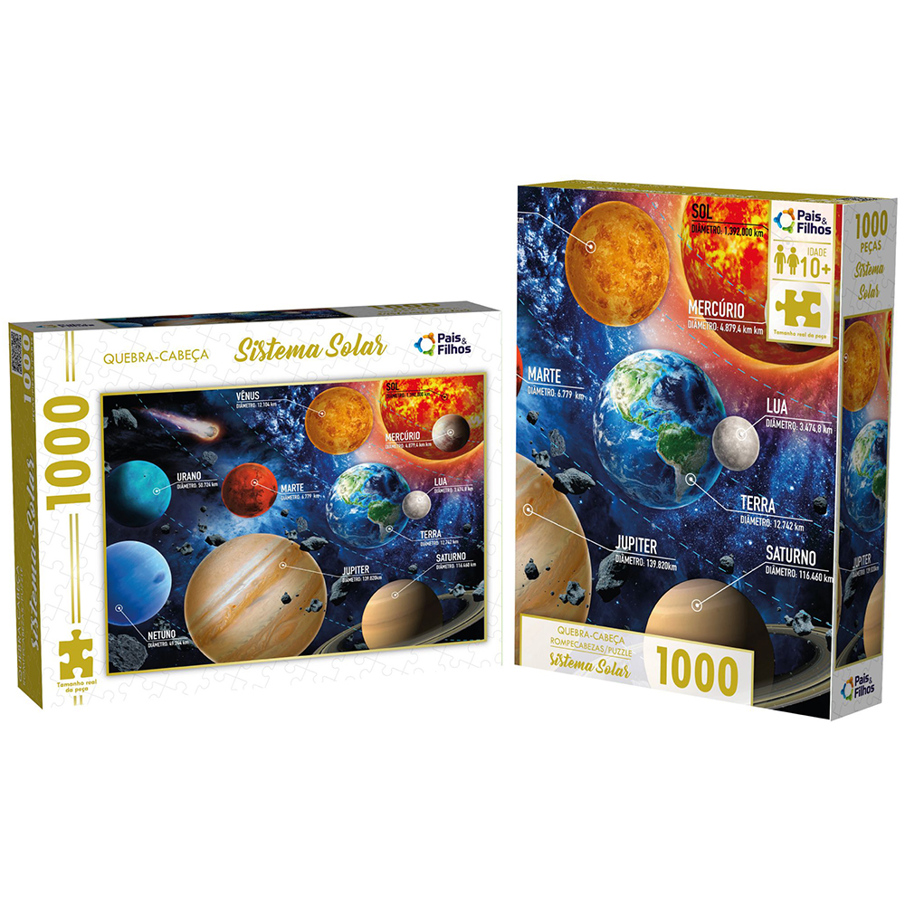 QUEBRA CABECA SISTEMA SOLAR COM 1000 PECAS 74X54CM