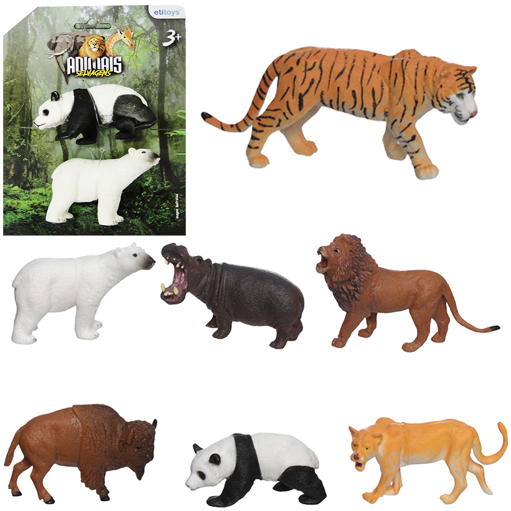 KIT ANIMAL SELVAGEM DE PVC ANIMAIS SELVAGEM 2 PECAS
