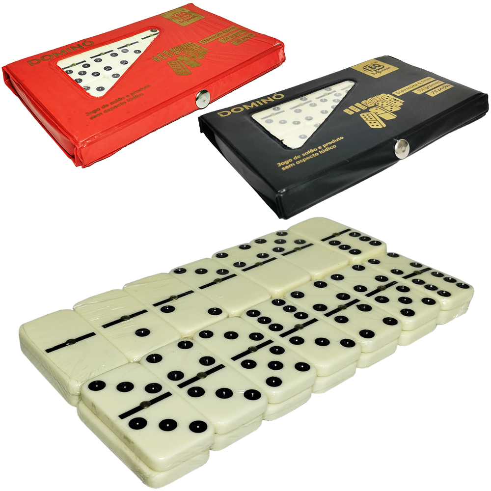 DOMINO TIPO OSSO 45X25X7,5MM NO ESTOJO DE PLASTICO
