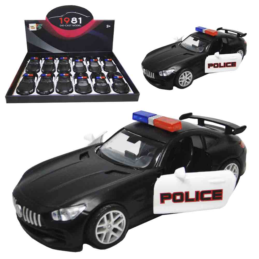 CARRO DE METAL A FRICCAO PULL BACK POLICIA DP PLAY 