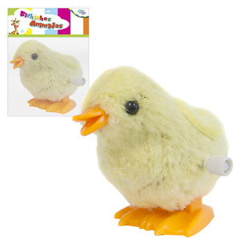 PINTINHO DE PLASTICO / PELUCIA A CORDA NA SOLAPA 