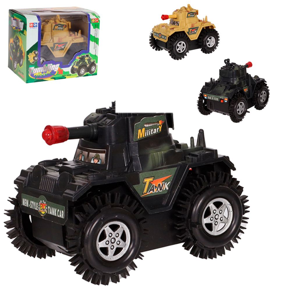 CARRO MALUCO CAMBALHOTA TANQUE DE GUERRA TUMBLING TANK A PILHA 