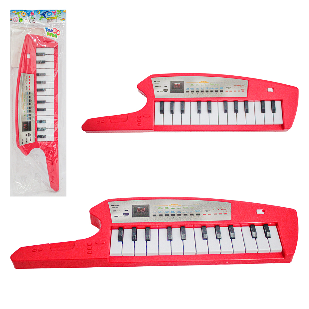 TECLADO / PIANO MUSICAL INFANTIL TOP KIDS A PILHA 35X9,5CM