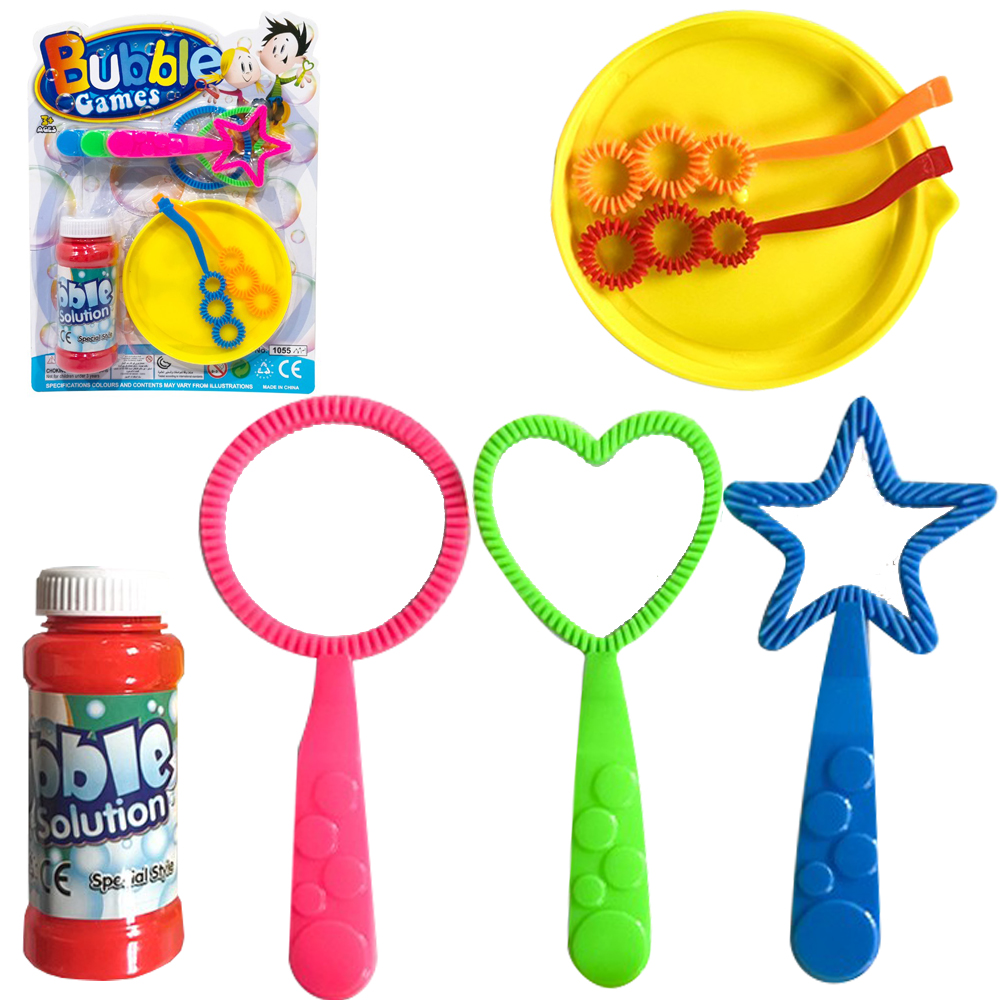 LANCA BOLHA DE SABAO FORMAS COM PRATO BUBBLE GAMES COM 7 PECAS