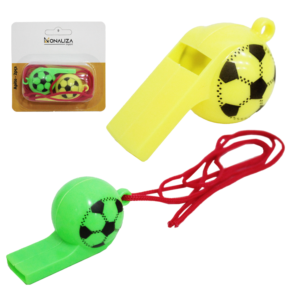 APITO DE PLASTICO BOLA COM 2 PECAS