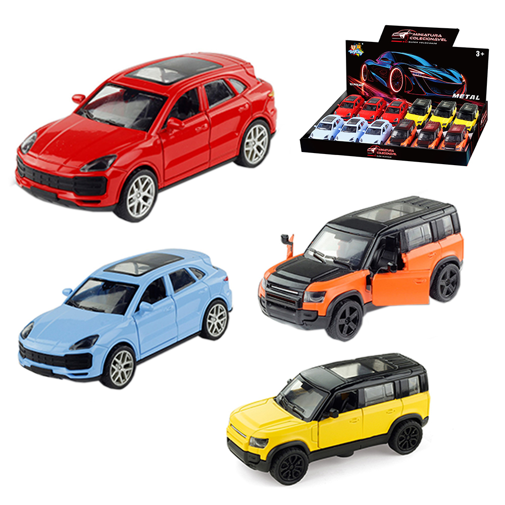 CARRO DE METAL A FRICCAO PULL BACK MINIATURA COLECIONAVEL DP PLAY