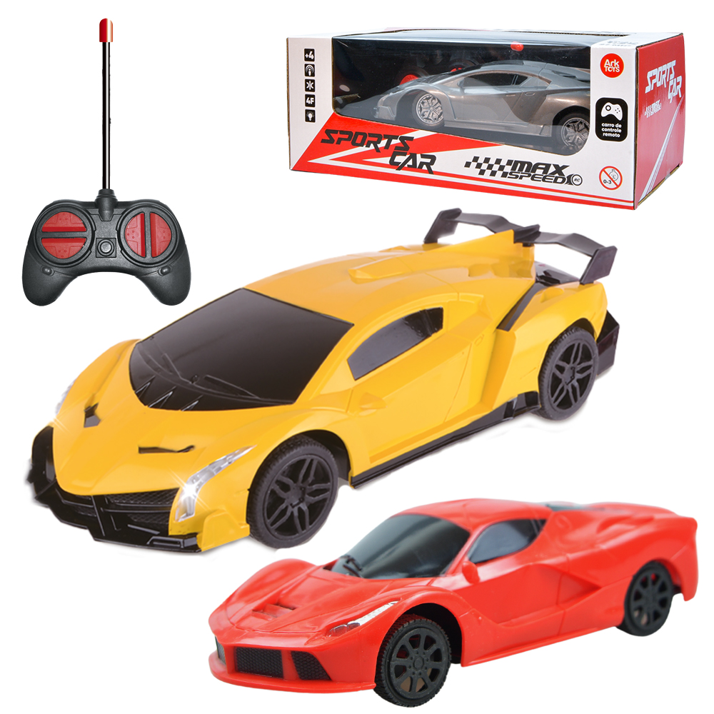 CARRO COM CONTROLE REMOTO SEM FIO SPORTS CAR 7 FUNCOES COM LUZ A PILHA