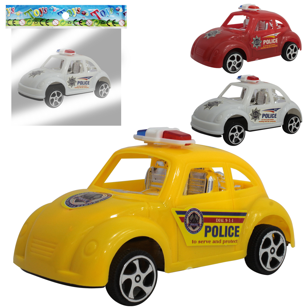 CARRO FUSCA A FRICCAO PULL BACK POLICIA 10X5X5CM