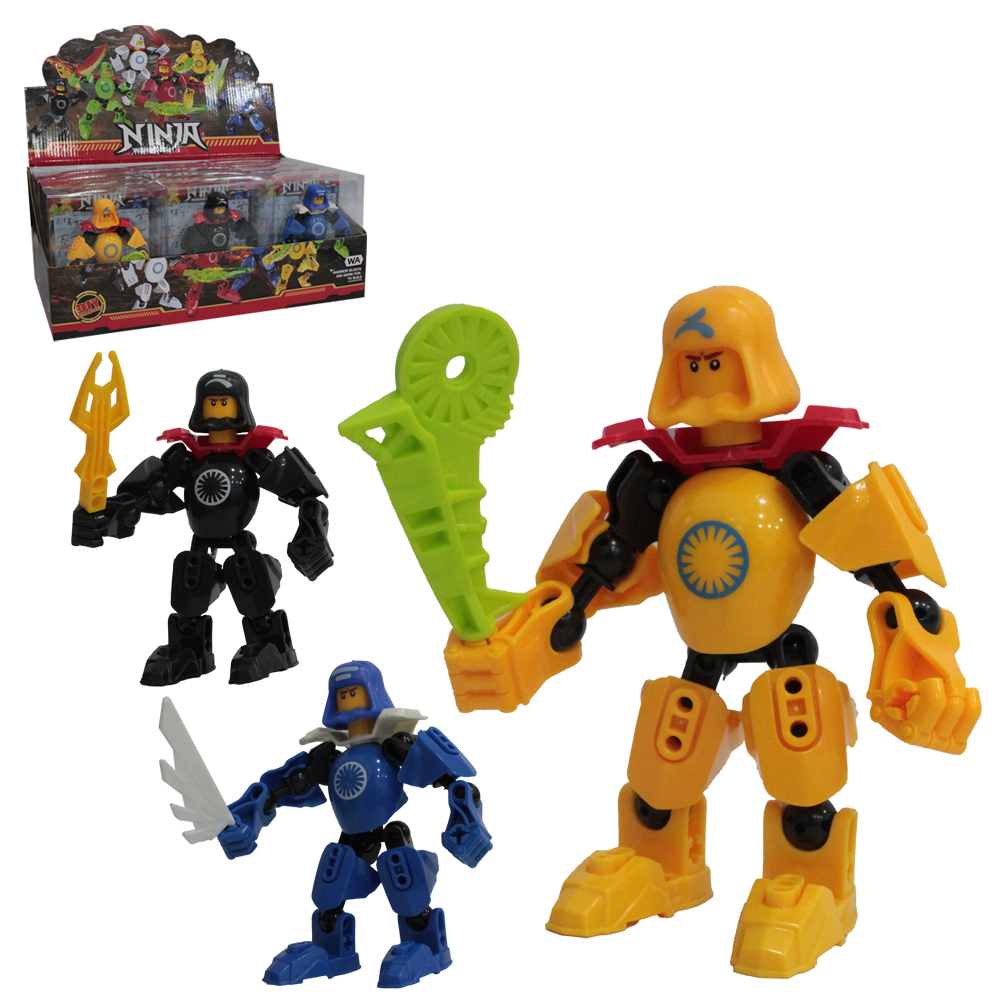 BONECO NINJA MONTA E DESMONTA COM ACESSORIO