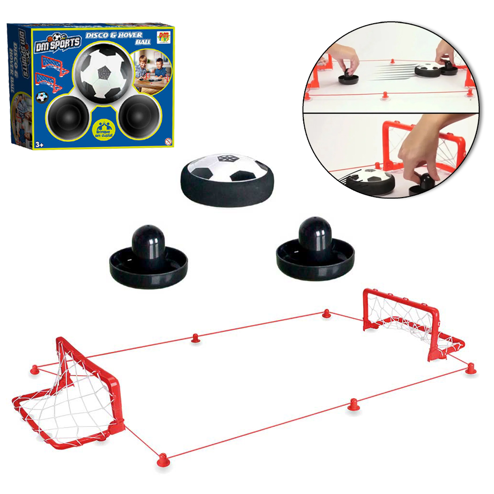 JOGO FUTEBOL AERO GAME COM REBATEDORES + DISCO BALL BOLA FLUTUANTE DM SPORTS A PILHA 33 PECAS