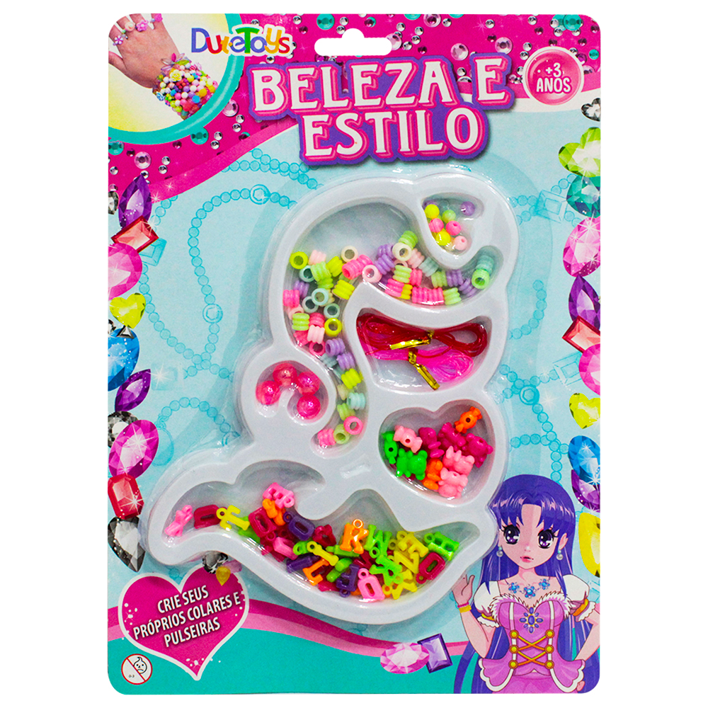 KIT BELEZA / BIJUTERIA INFANTIL COM 90 MICANGAS BELEZA E ESTILO