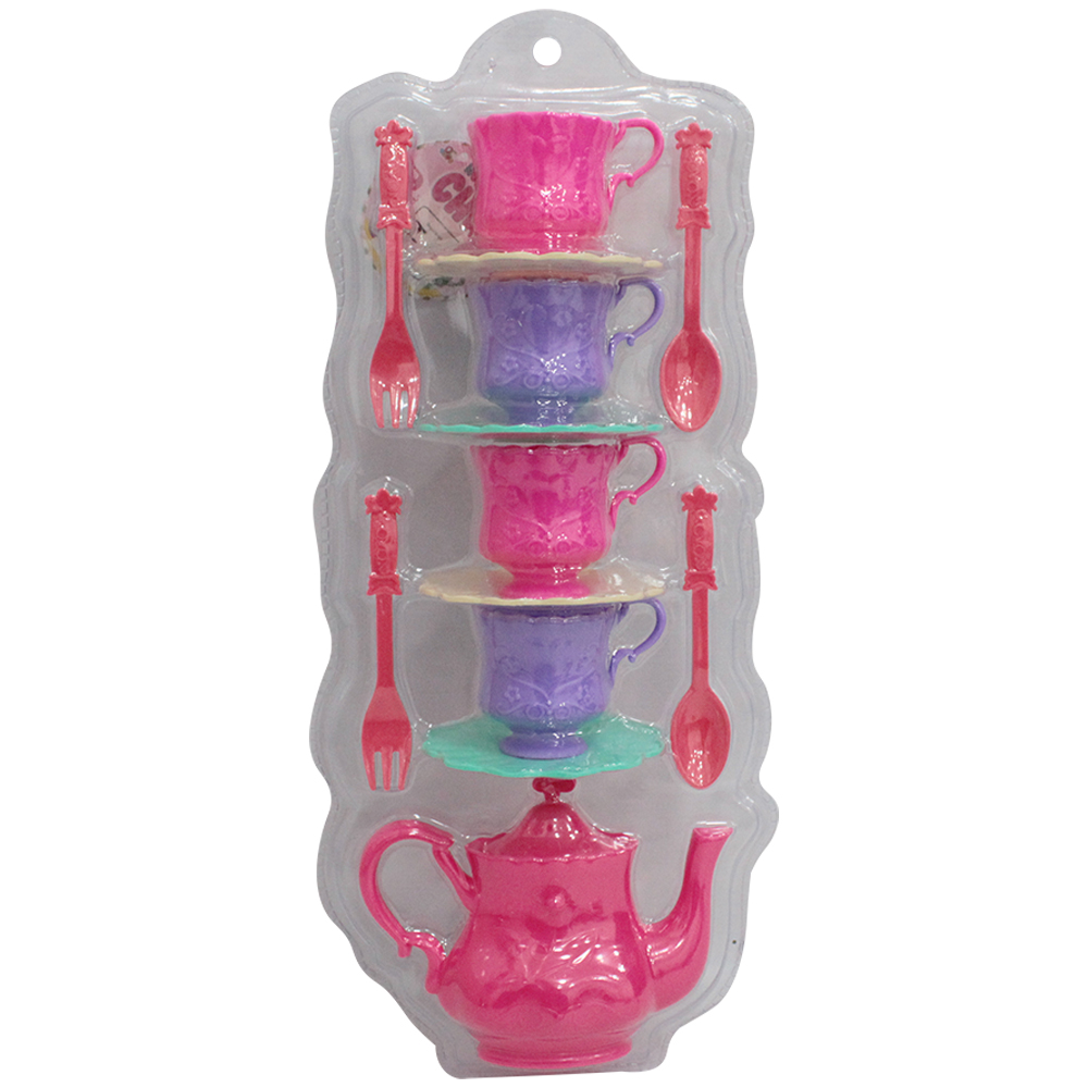 KIT COZINHA INFANTIL HORA DO CHA COM BULE / XICARAS E ACESSORIOS 13 PECAS
