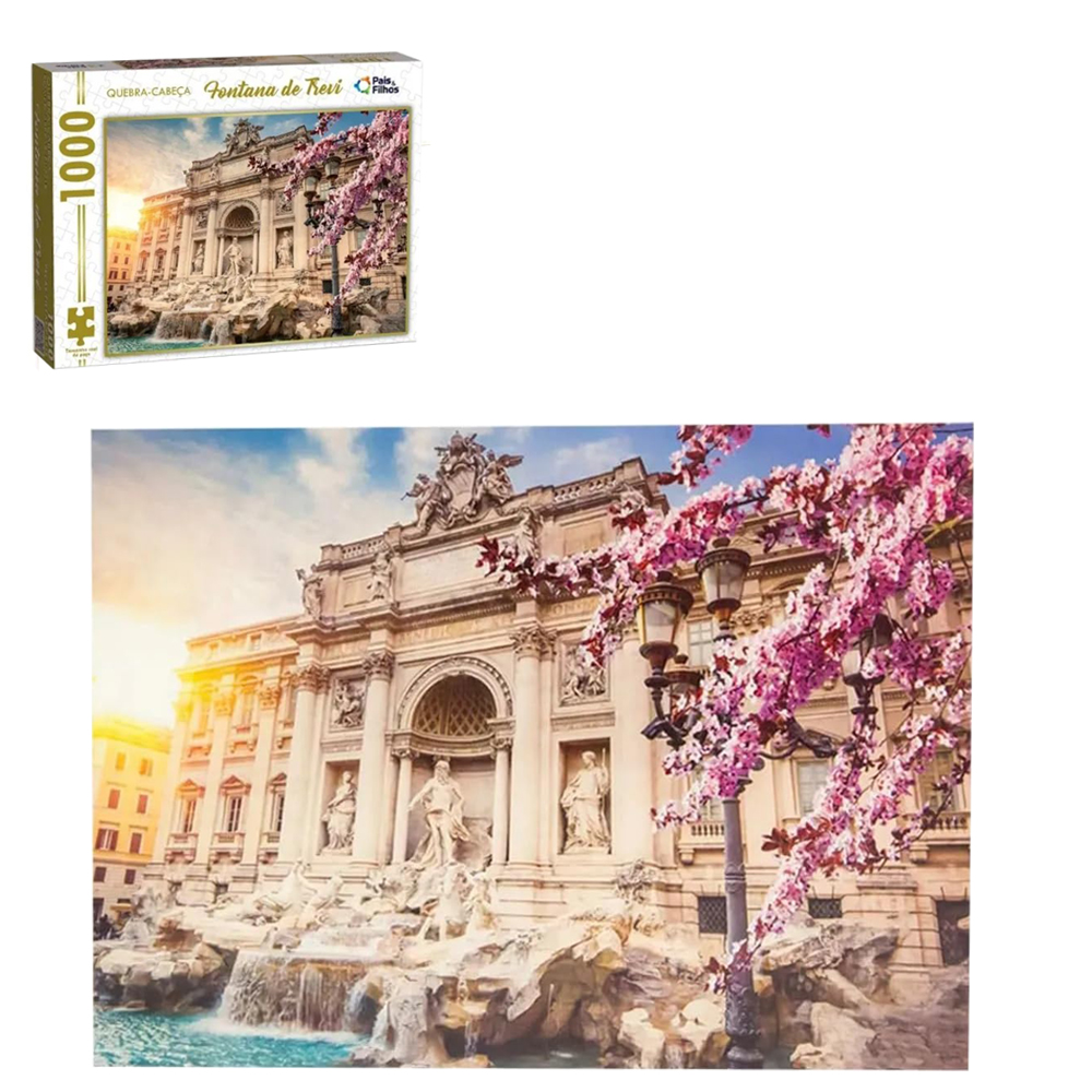 QUEBRA CABECA FONTANA DI TREVI COM 1000 PECAS 74X54CM