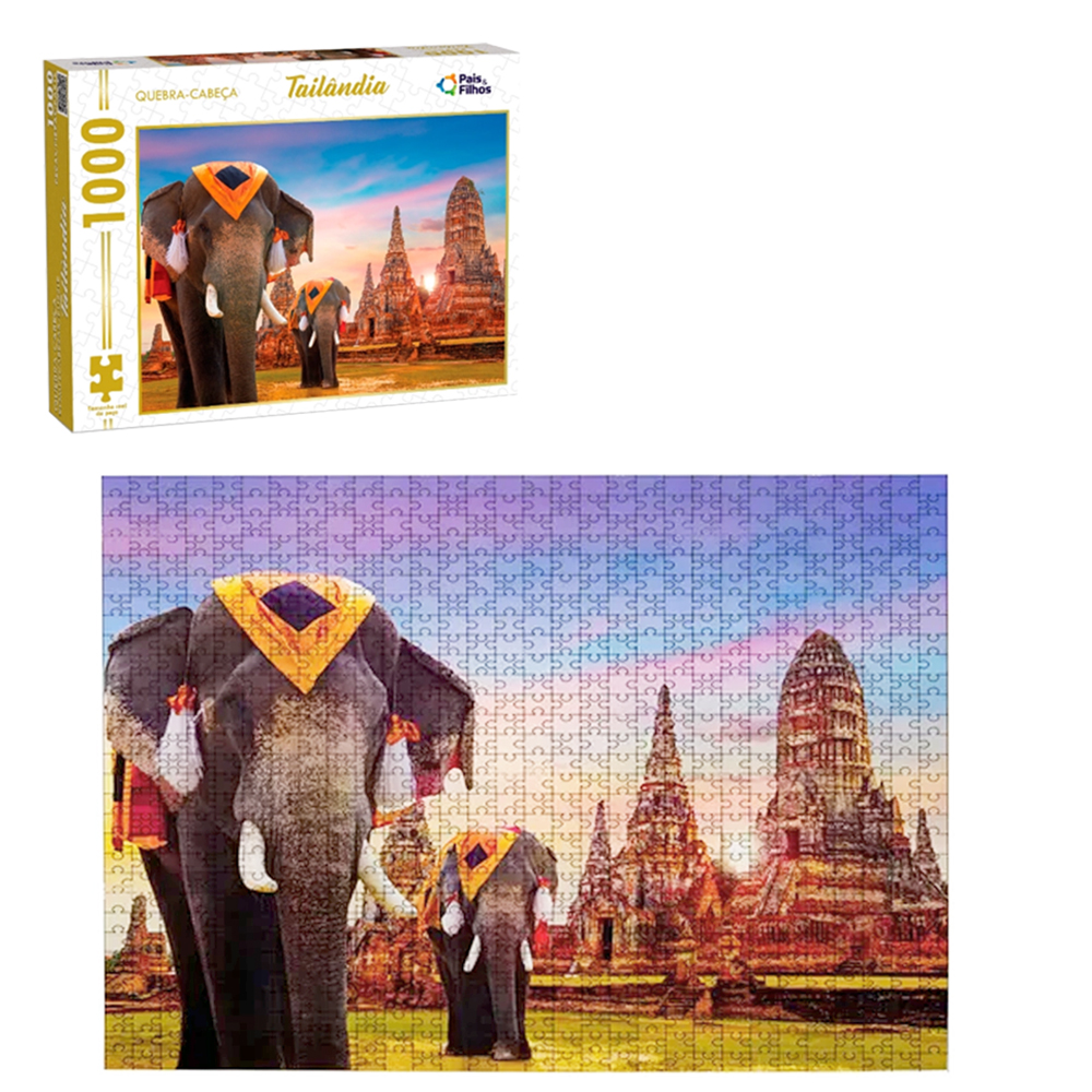 QUEBRA CABECA TAILANDIA COM 1000 PECAS 74X54CM