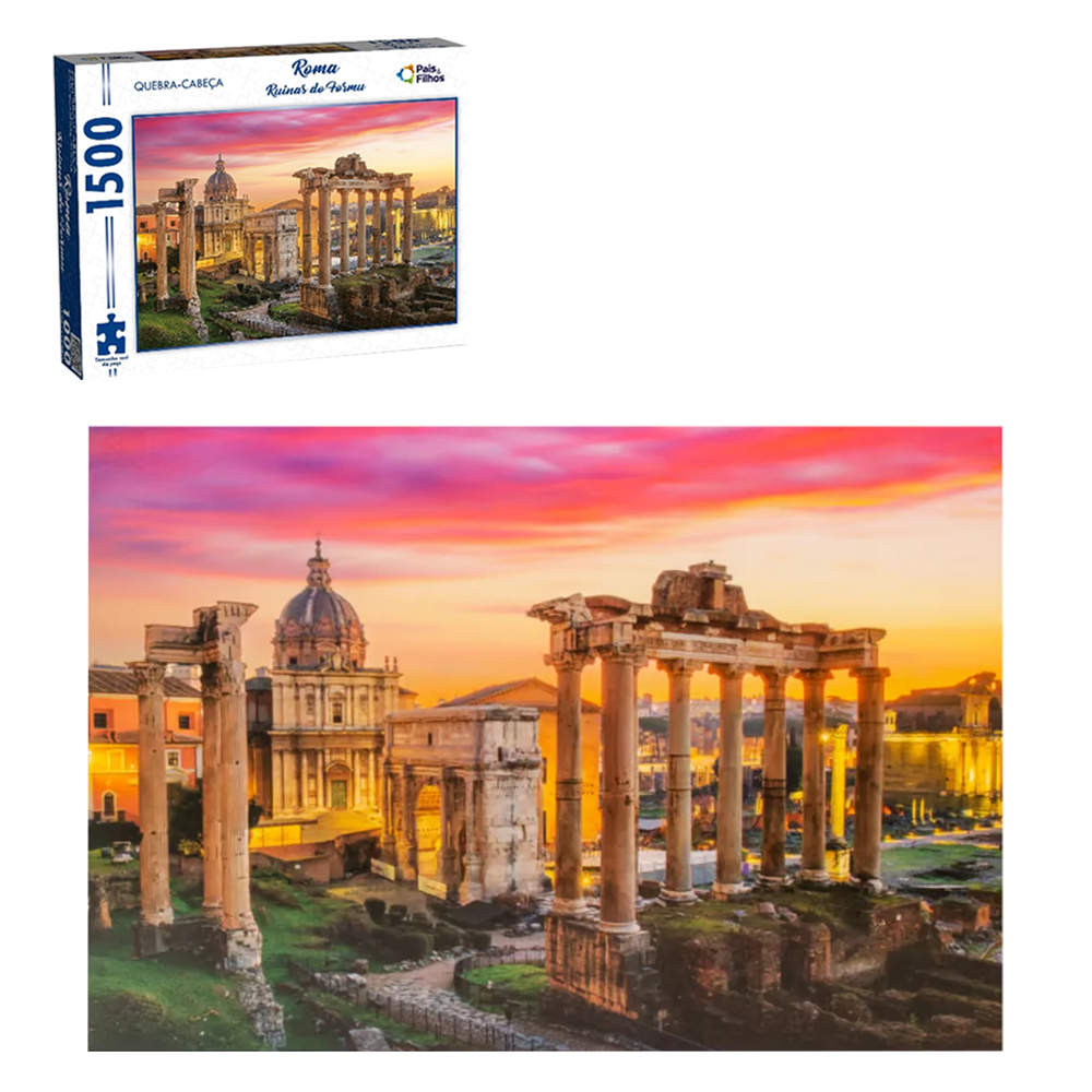 QUEBRA CABECA ROMA RUINAS DO FORUM COM 1500 PECAS 84X60CM