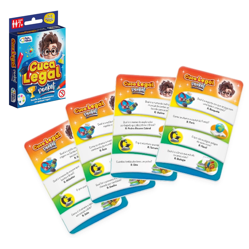 JOGO CUCA LEGAL POCKET 55 CARTAS 220 PERGUNTAS