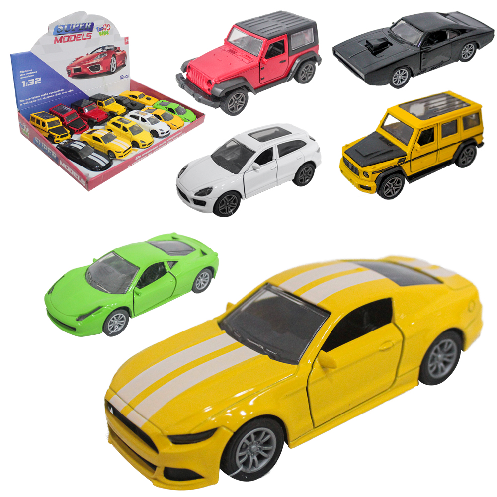 CARRO DE METAL A FRICCAO PULL BACK SUPER MODELS TOP KIDS DP PLAY