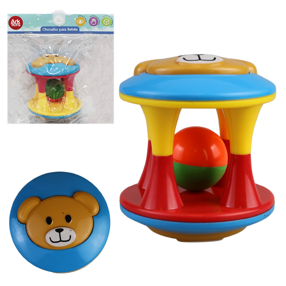 CHOCALHO BABY DIVERTIDO TORRE COM GUIZO 8X8CM DE Ø
