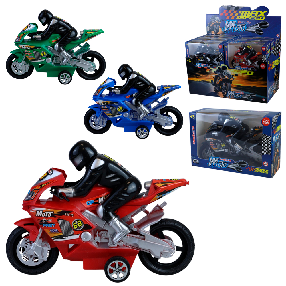 MOTO A FRICCAO COM BONECO MAX SPEED