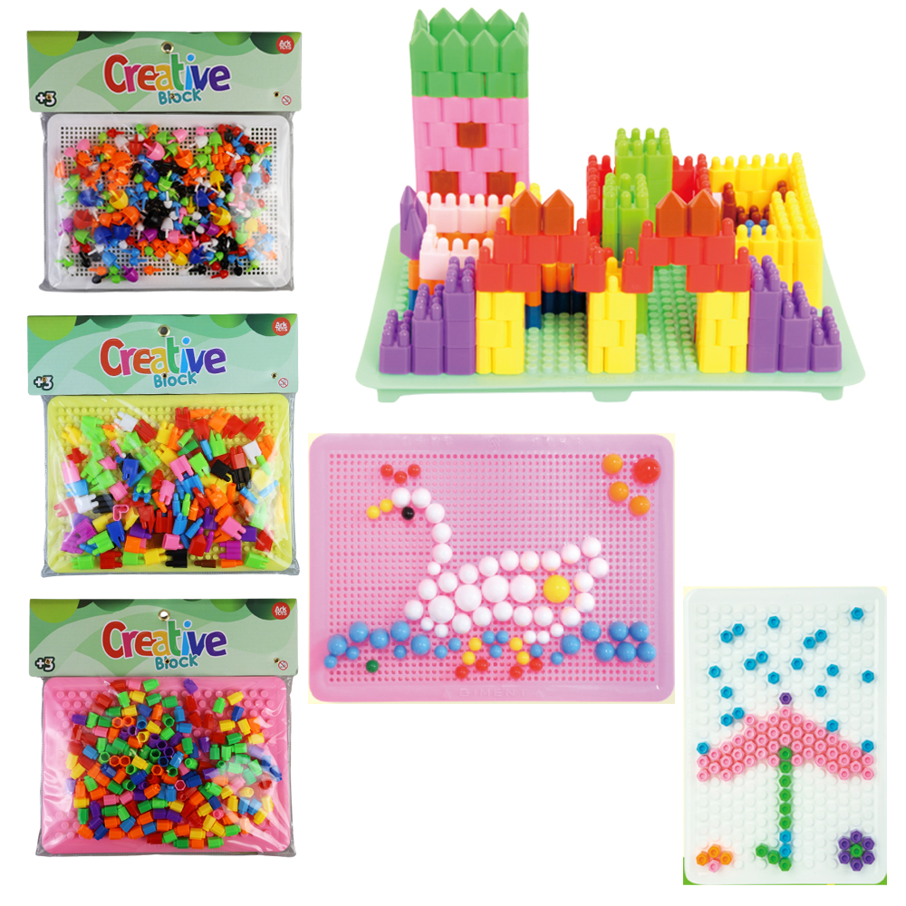 BRINQUEDO EDUCATIVO DE MONTAR + BASE CREATIVE BLOCK