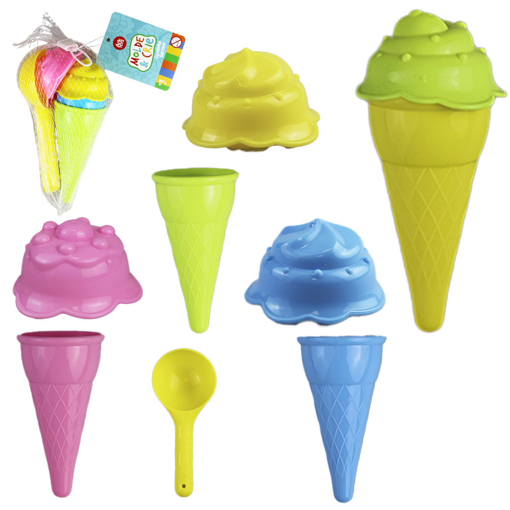 KIT COZINHA INFANTIL COM SORVETE + COLHER MOLDE E CRIE 5 PECAS NA REDE