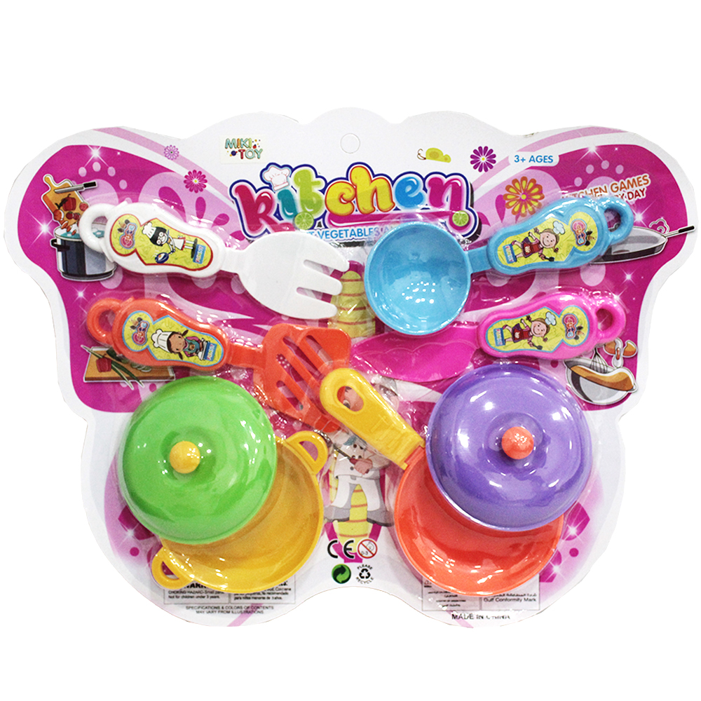 KIT COZINHA INFANTIL COM FRIGIDEIRA + UTENSILIOS E ACESSORIOS KITCHEN 8 PECAS