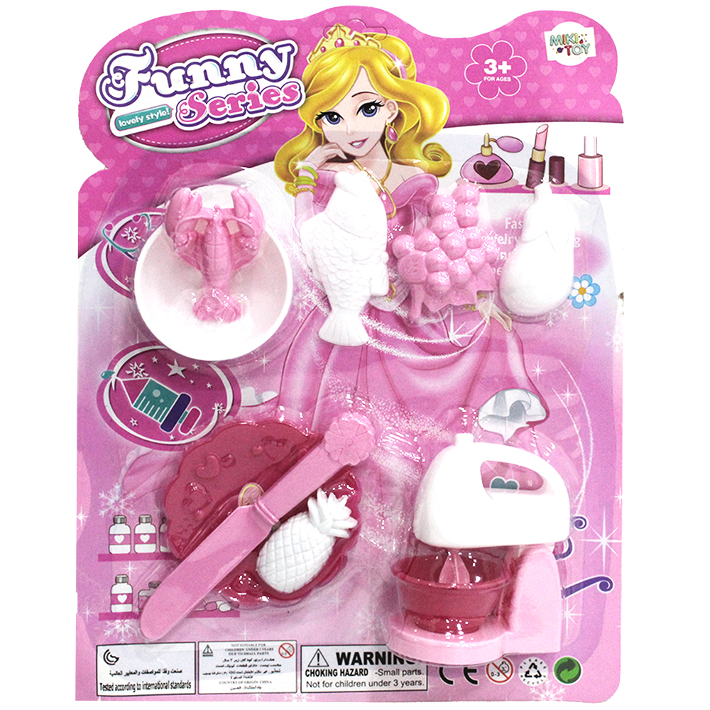 KIT COZINHA INFANTIL COM BATEDEIRA + FACA E ACESSORIOS FUNNY SERIES