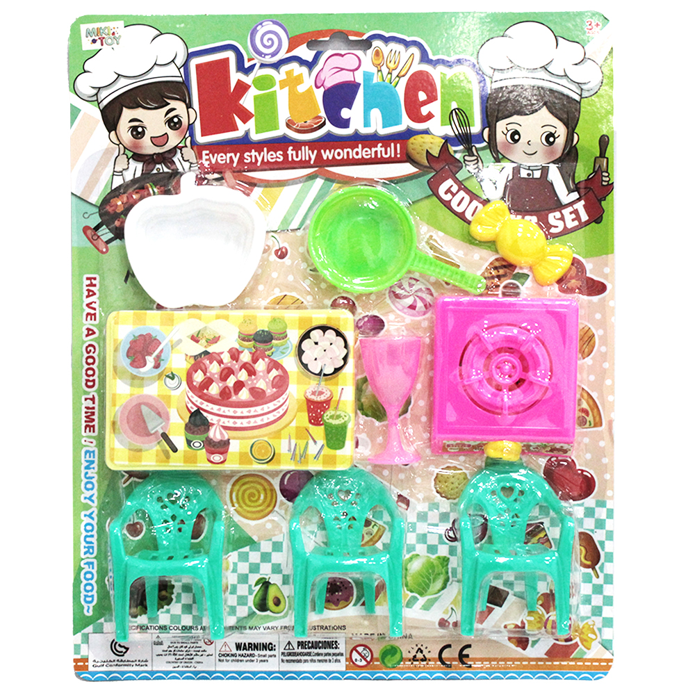 KIT MOVEIS INFANTIL COM MESA + CADEIRAS E ACESSORIOS KITCHEN