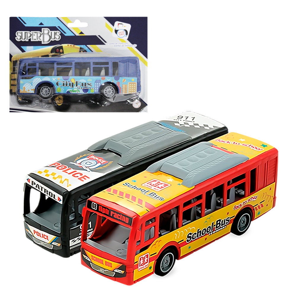 ONIBUS SUPER BUS RODA LIVRE 17,5X6X4,5CM