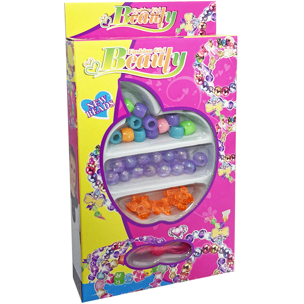 KIT BELEZA / BIJUTERIA INFANTIL COM 40 MICANGAS COLORS BEAUTY NA CAIXA