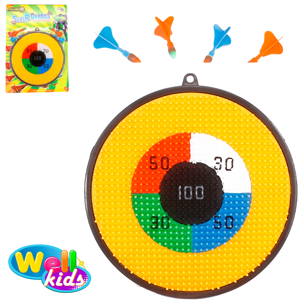 JOGO DE DARDOS COM 4 DARDOS ULTRA MIRA 27CM DE Ø NA CARTELA WELLKIDS