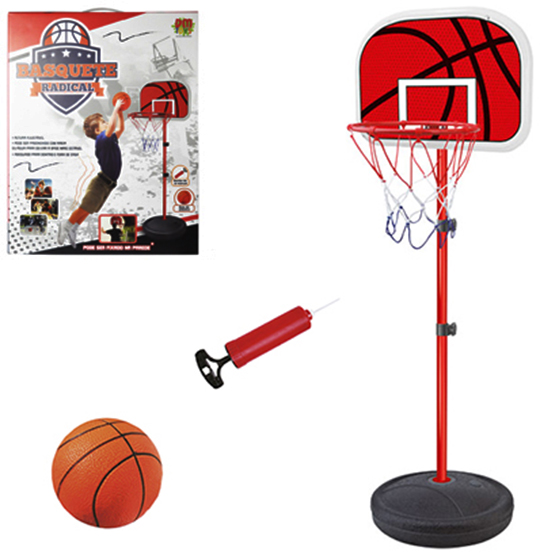 BASQUETE RADICAL COM PEDESTAL AJUSTAVEL (117-202CM) + BOLA E BOMBA 
