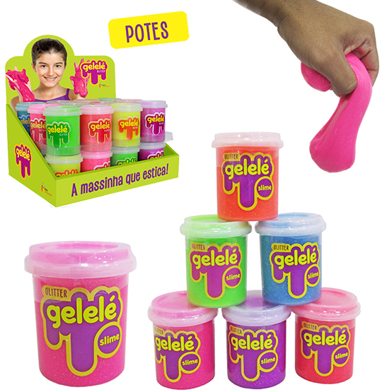 GELEINHA SLIME / GELELE COM GLITTER COLORS 152G
