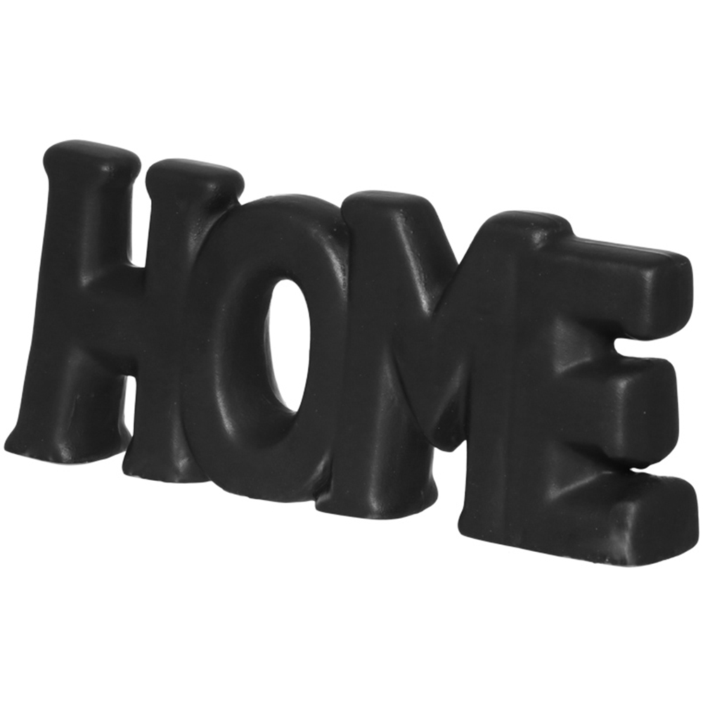ENFEITE HOME DE PORCELANA PRETO 17X7,5X3CM