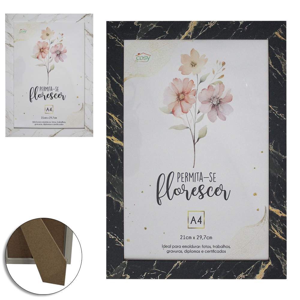 QUADRO PARA DIPLOMAS / CERTIFICADOS A4 DE PLASTICO TMD 29,7X21CM