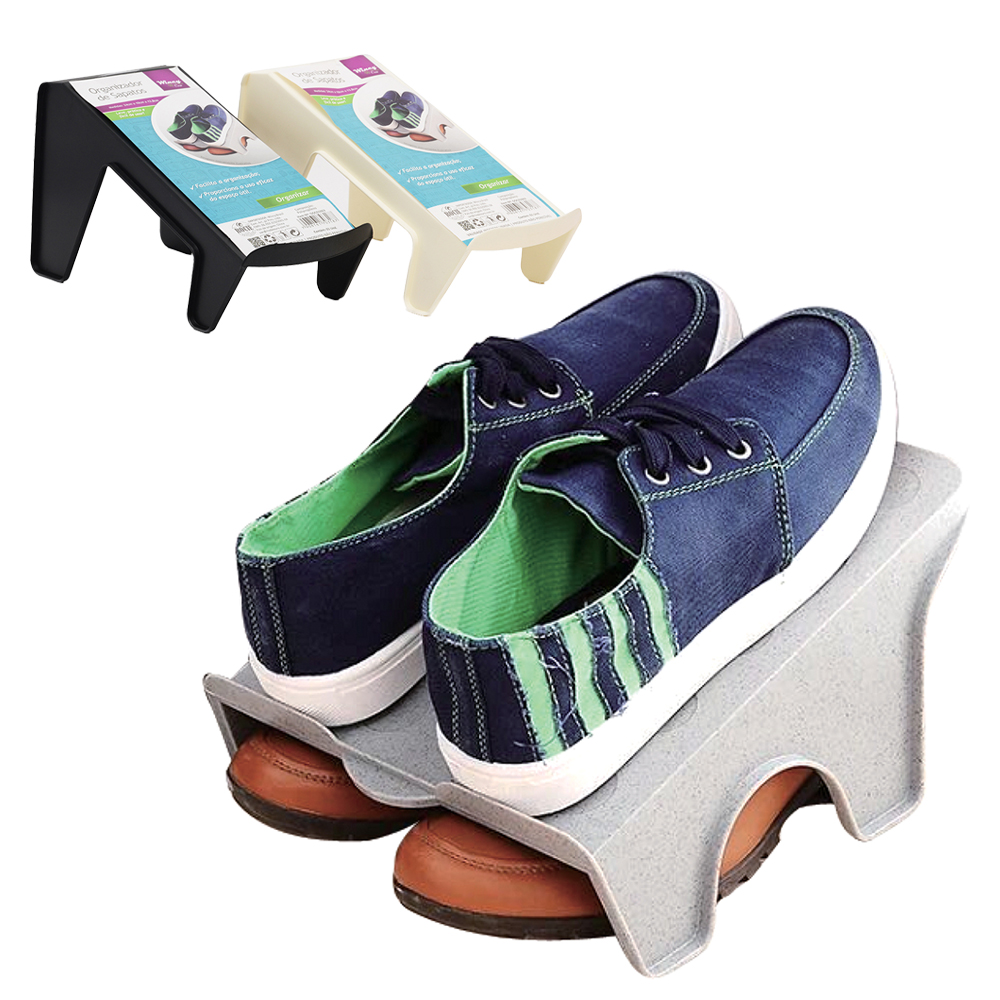 ORGANIZADOR RACK DE PLASTICO PARA SAPATOS 24X13,8X10CM