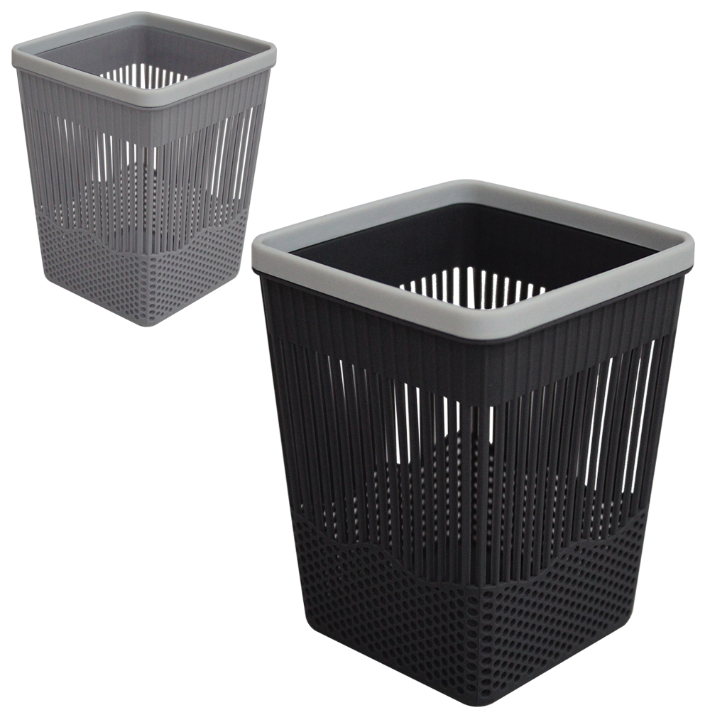 CESTO ORGANIZADOR DE PLASTICO QUADRADO VAZADO 12X9CM