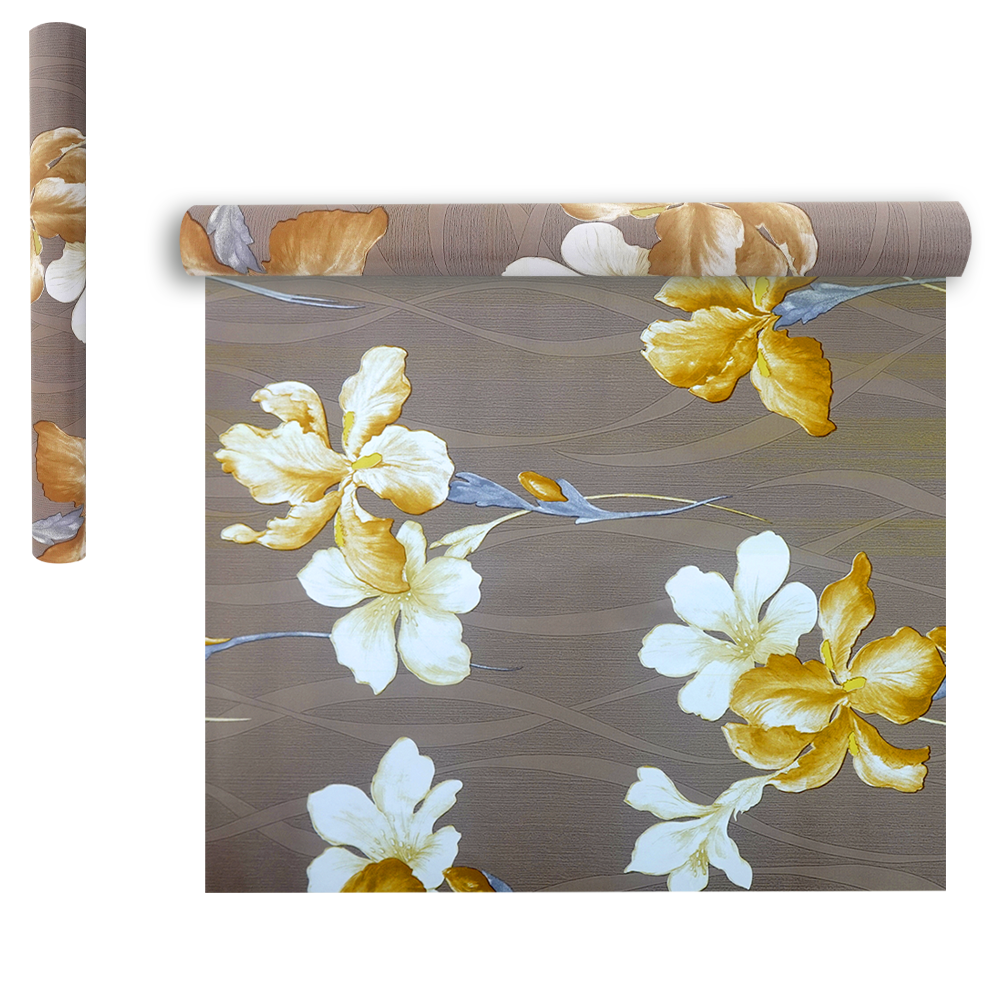 PAPEL DE PAREDE ROLO AUTOADESIVO FLORES 45CMX5M