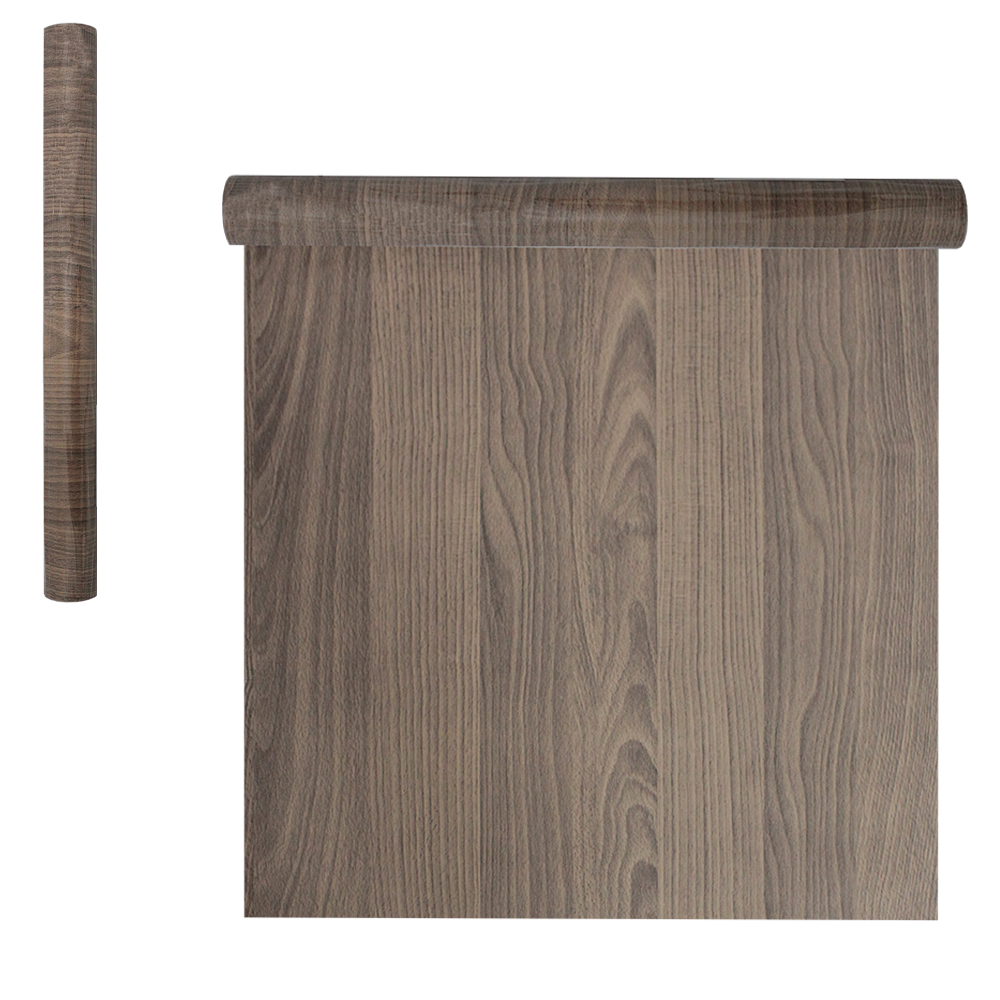PAPEL DE PAREDE ROLO AUTOADESIVO MADEIRA ESCURA 45CMX5M
