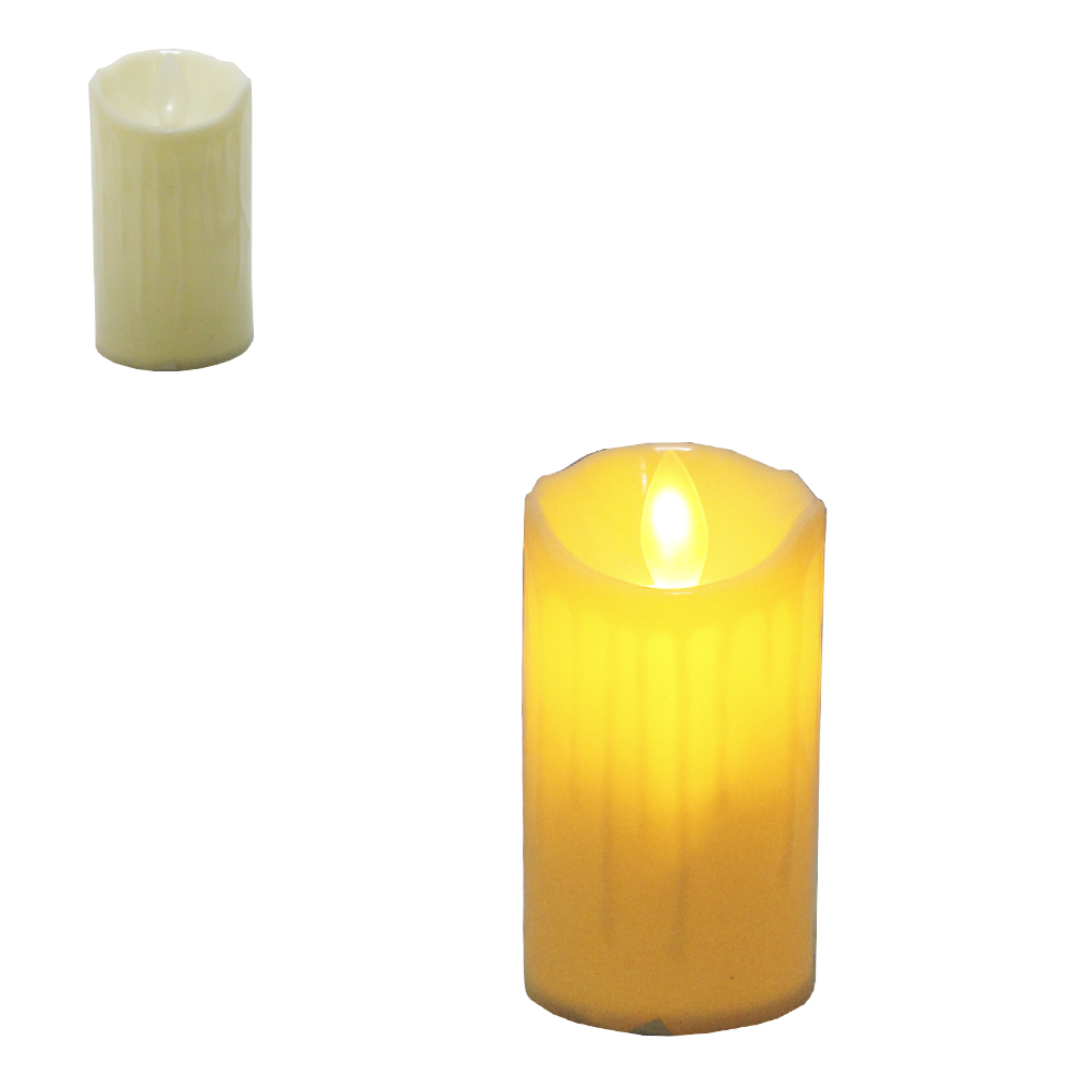 VELA DECORATIVA ELETRONICA DE LED A BATERIA 9X5CM DE Ø