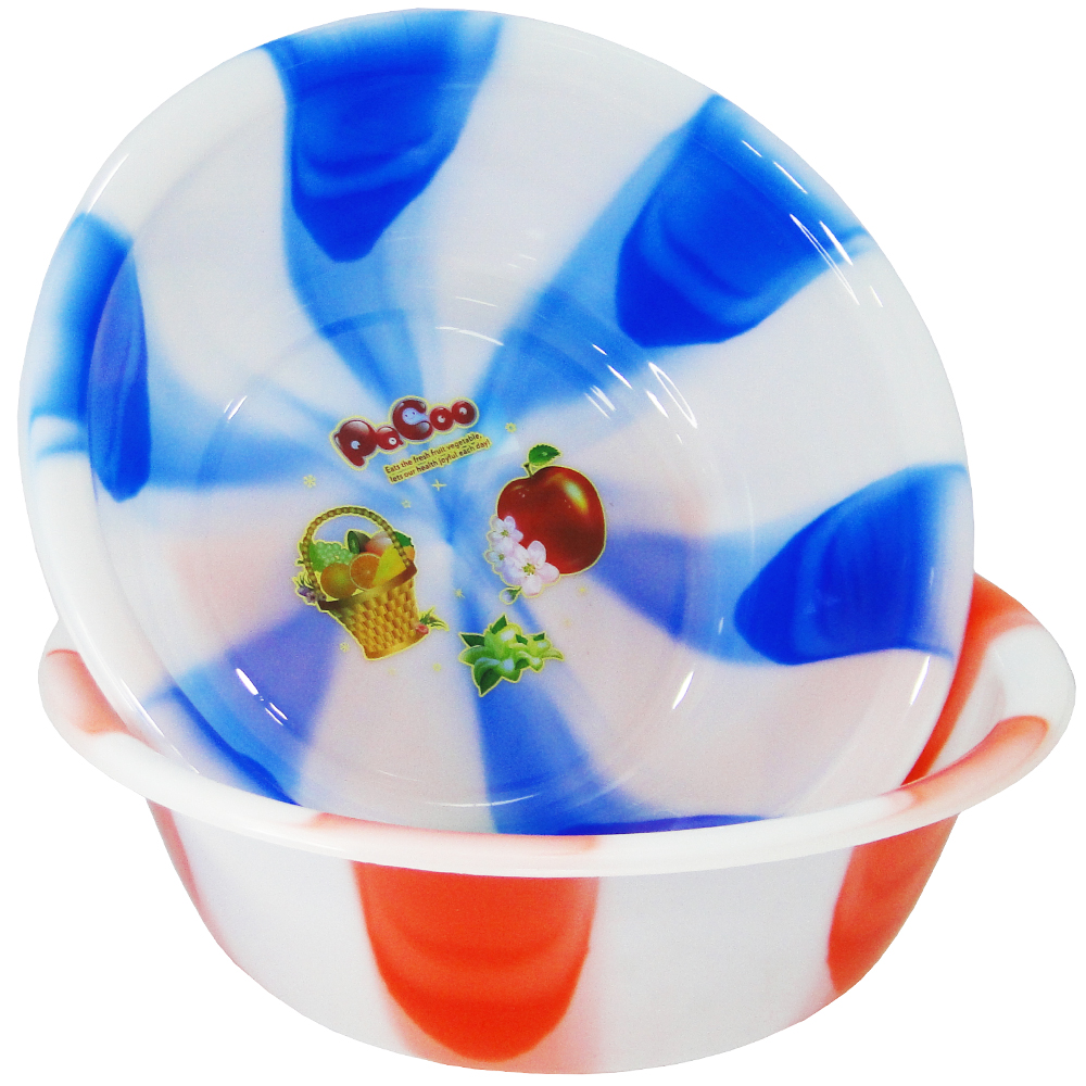 BACIA DE PLASTICO REDONDA ESTAMPADA 8L 13X40CM DE Ø