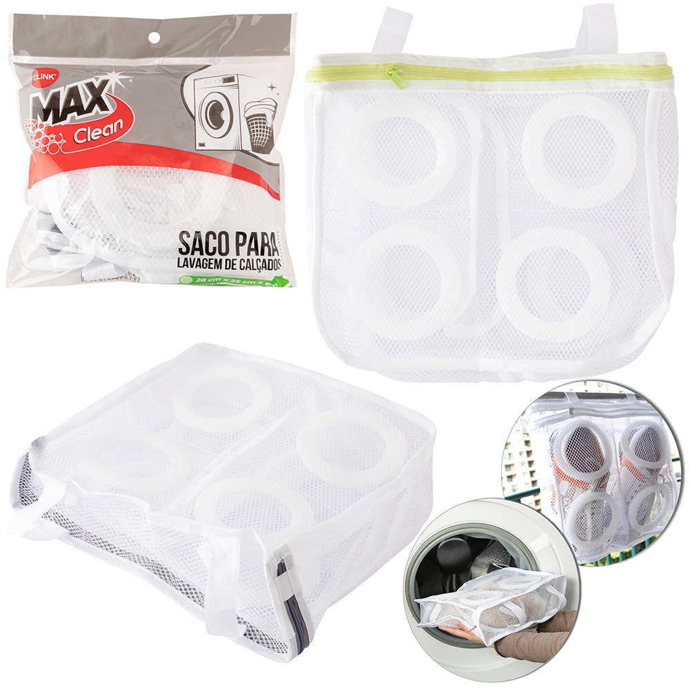 SACO PROTETOR PARA LAVAR CALCADOS MAX CLEAN 28X25X8CM
