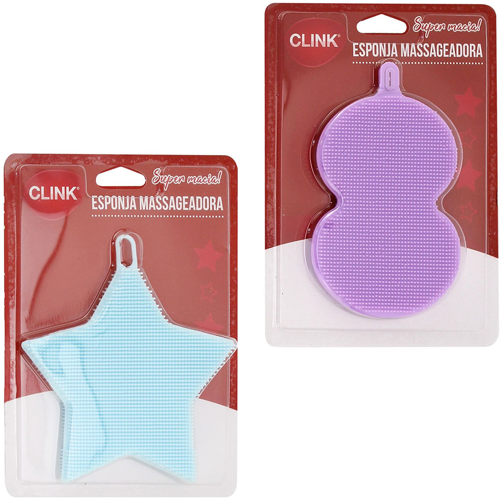 ESPONJA DE SILICONE MULTIUSO MAX CLEAN SORTIDOS NA CARTELA