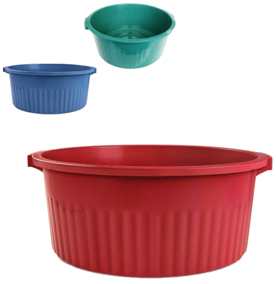 BACIA DE PLASTICO REDONDA CANELADA COLORS GIGANTE 40L 23X48,5CM DE Ø