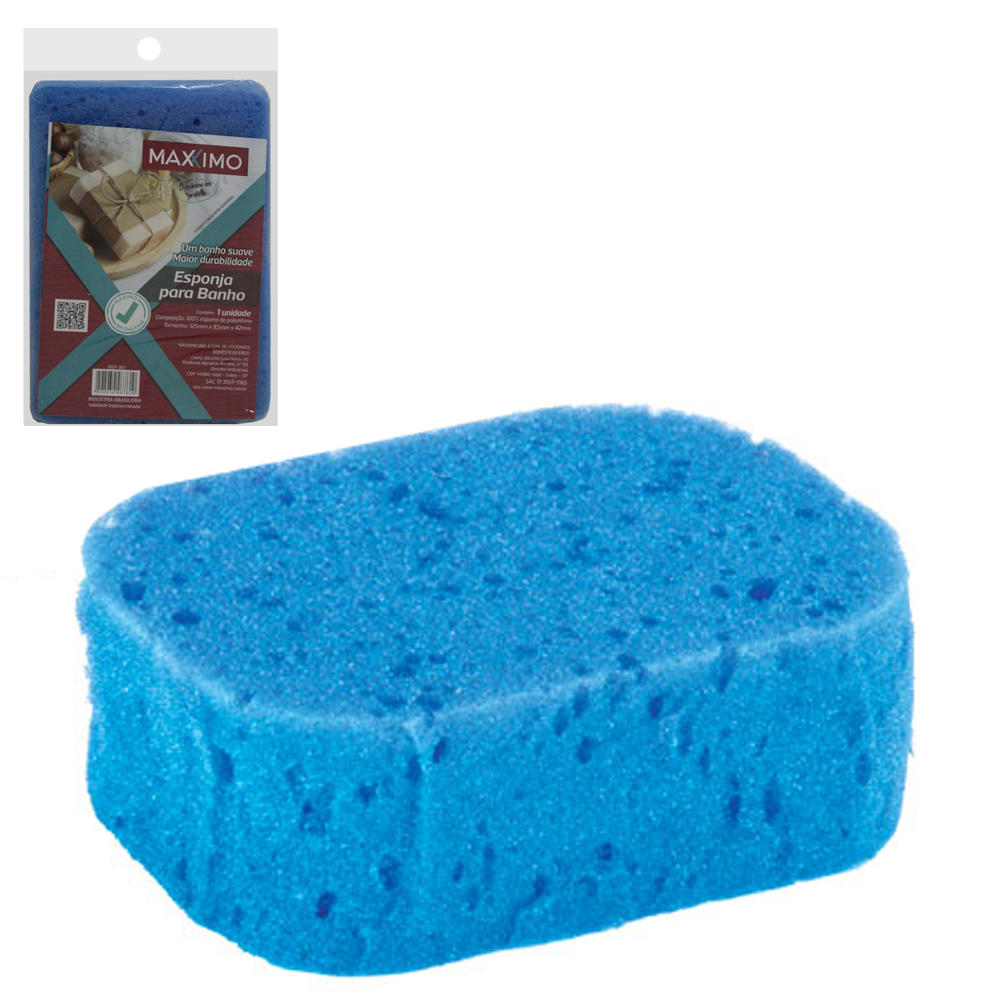 ESPONJA / BUCHA DE ESPUMA PARA BANHO 125X85X42MM