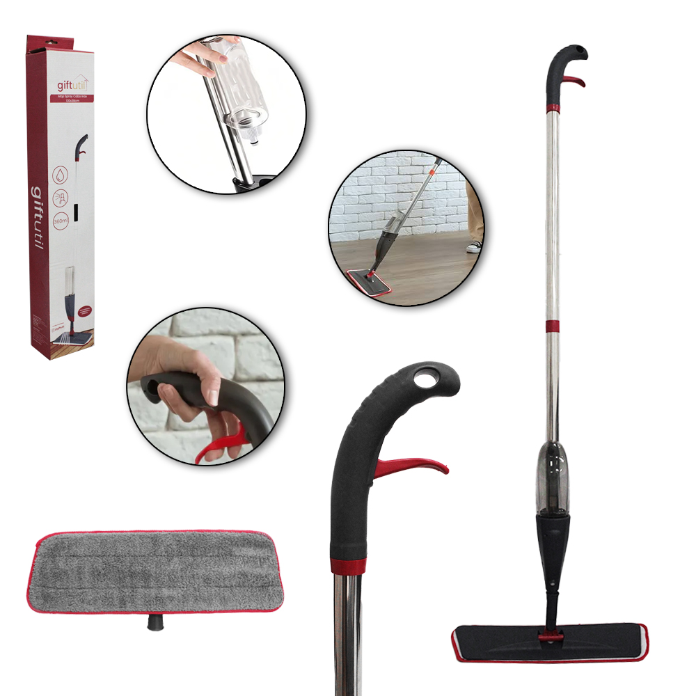 ESFREGAO MOP SPRAY 360º COM RECIPIENTE 360ML 130X38CM