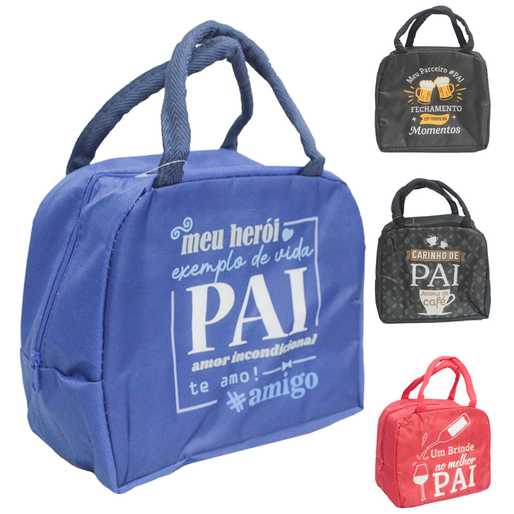 BOLSA TERMICA FRASES PAI 22,5X19X12,5CM