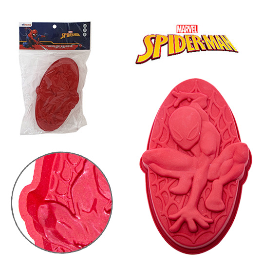 FORMA DE SILICONE PARA MINI BOLO HOMEM ARANHA/SPIDER MAN 230ML 18X11,5X3CM